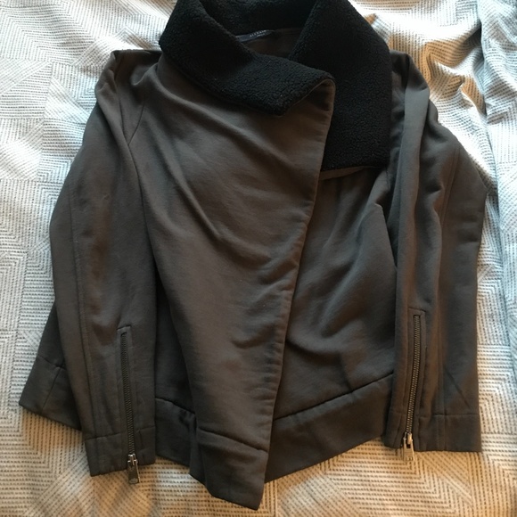 All Saints Sherpa Sweater Jacket - Picture 3 of 6